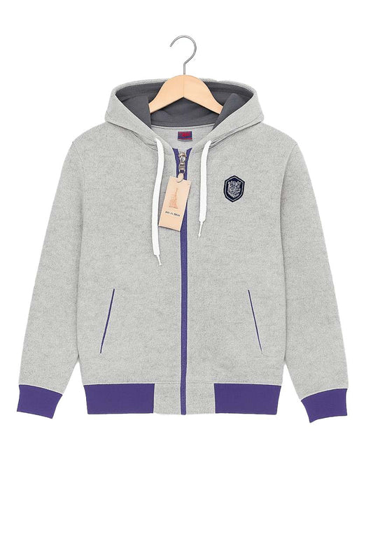 REY Navy Blue Zip-Up Hoodie