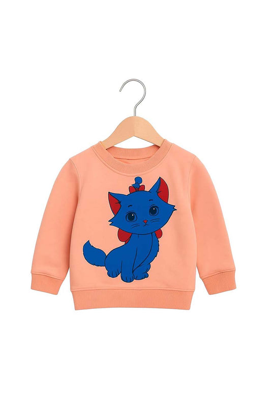 Kids Cute Cat Printed Sweatshirt