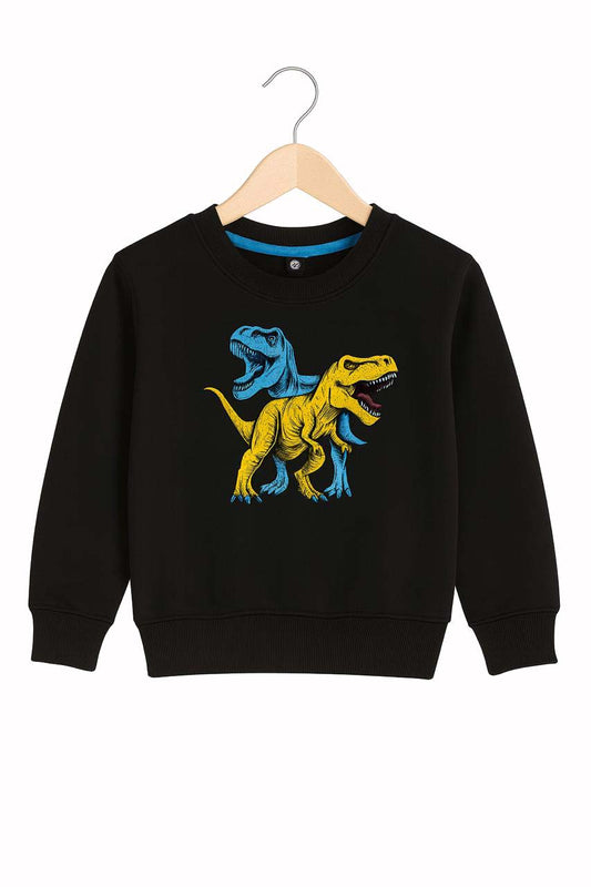 Kids Black Dinosaur Print Sweatshirt