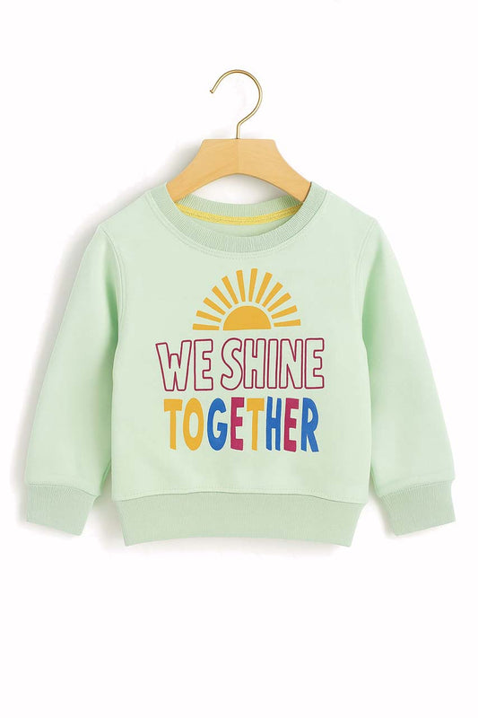 Kids Mint Green “We Shine Together” Sweatshirt
