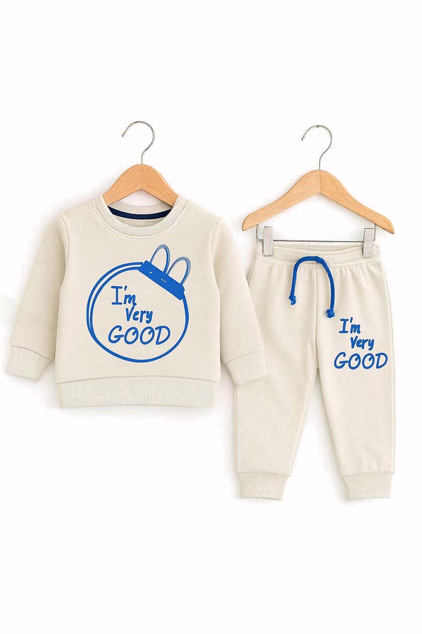 Kids “I’m Very Good” Sweatshirt & Jogger Set
