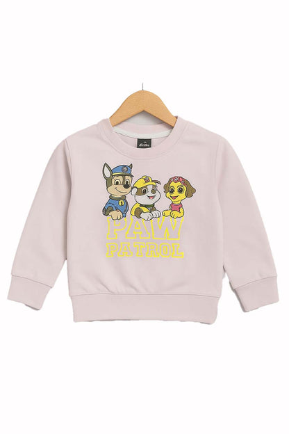Kids Pink Cartoon Puppy Friends Sweatshirt