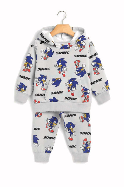 Kids Sonic Printed Hoodie & Jogger Set