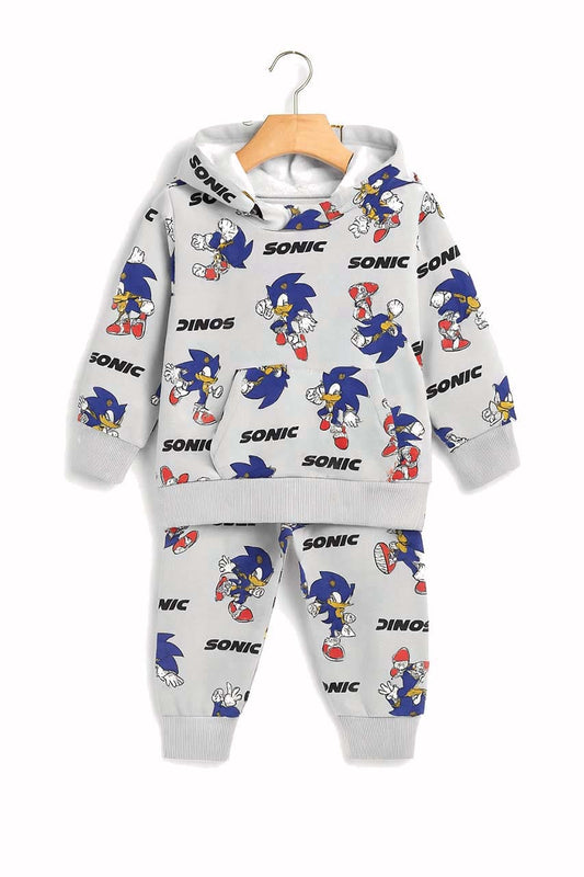 Kids Sonic Printed Hoodie & Jogger Set