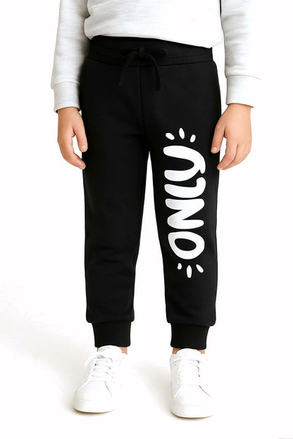 Kids “Good Vibes Only” Black & White Tracksuit