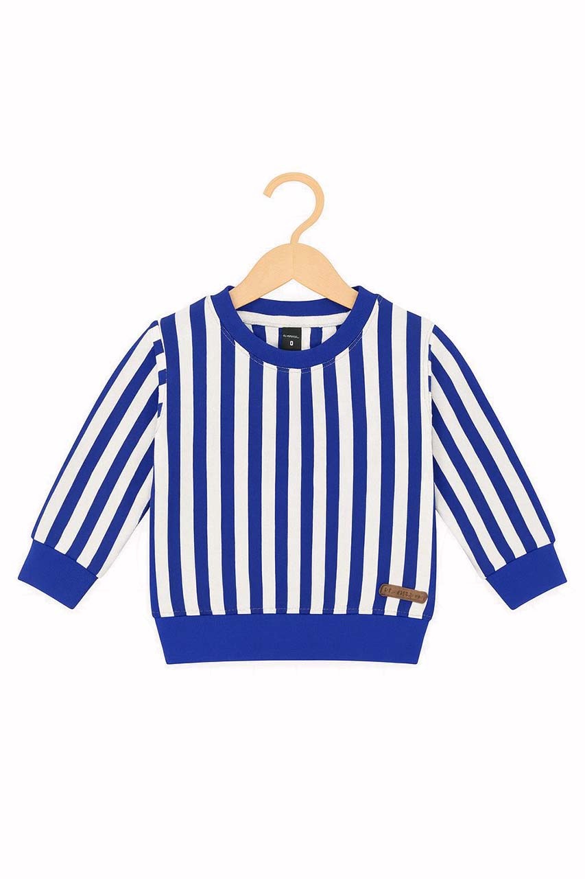 Kids Red Striped Sweatshirt (Red • Yellow • Blue)